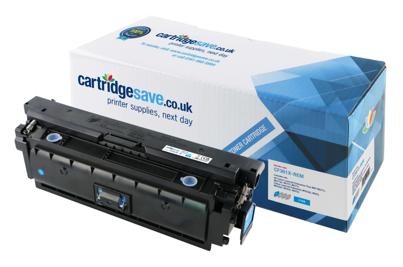 Compatible HP 508X High Capacity Cyan Toner Cartridge (CF361X)