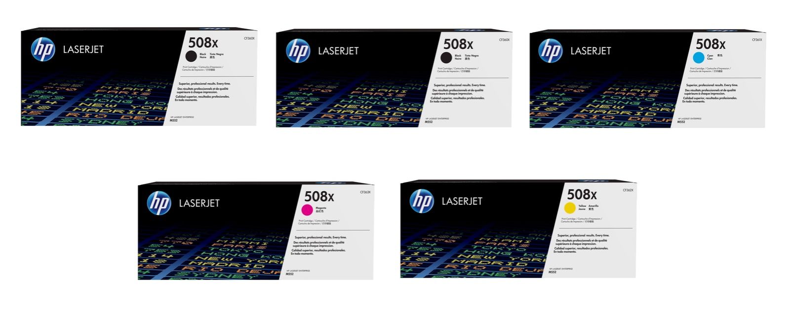 HP 508X High Capacity 5 Colour Toner Cartridge Multipack