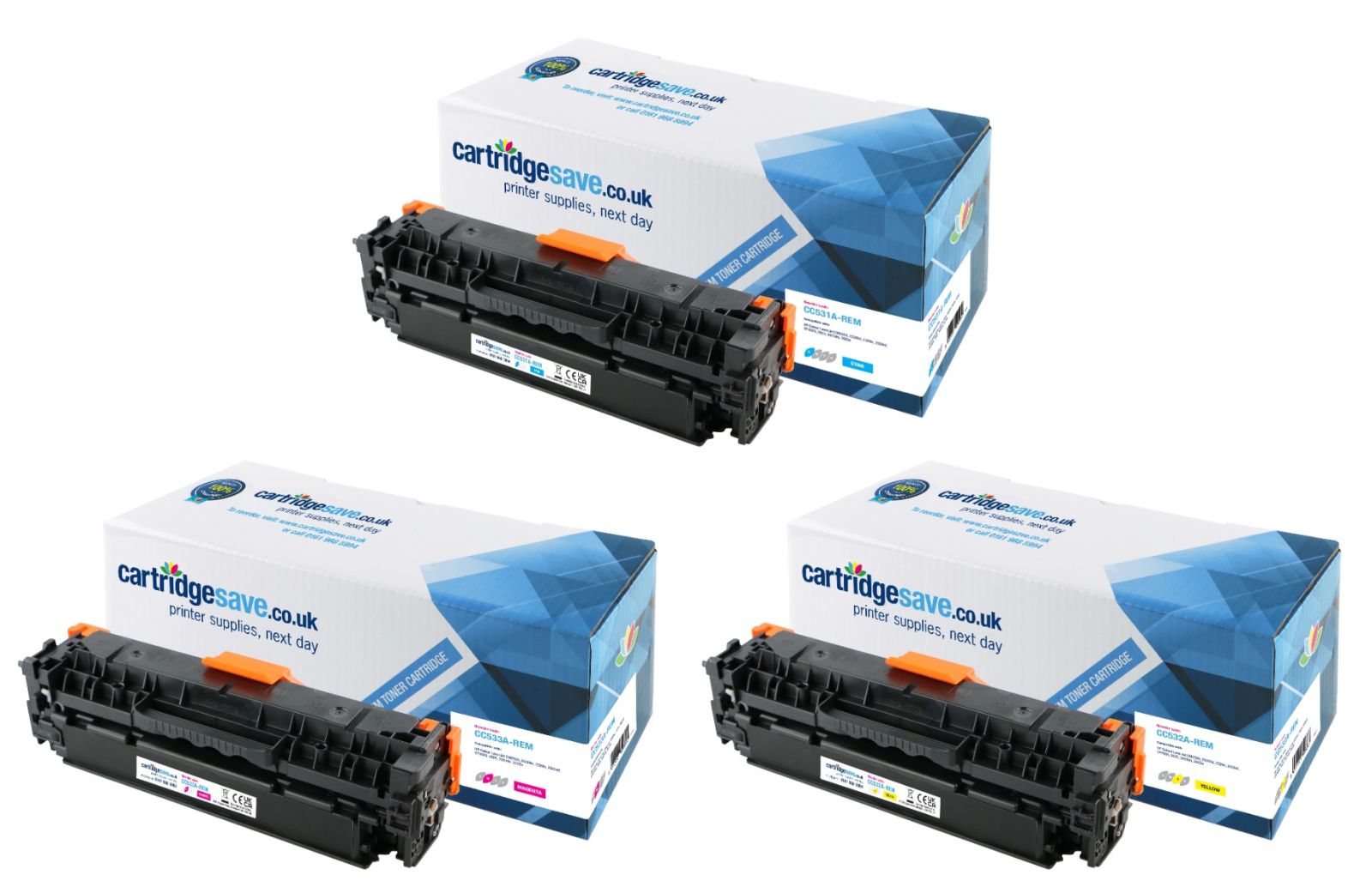 Compatible HP 304A 3 Colour Toner Cartridge Multipack - (CF372AM)