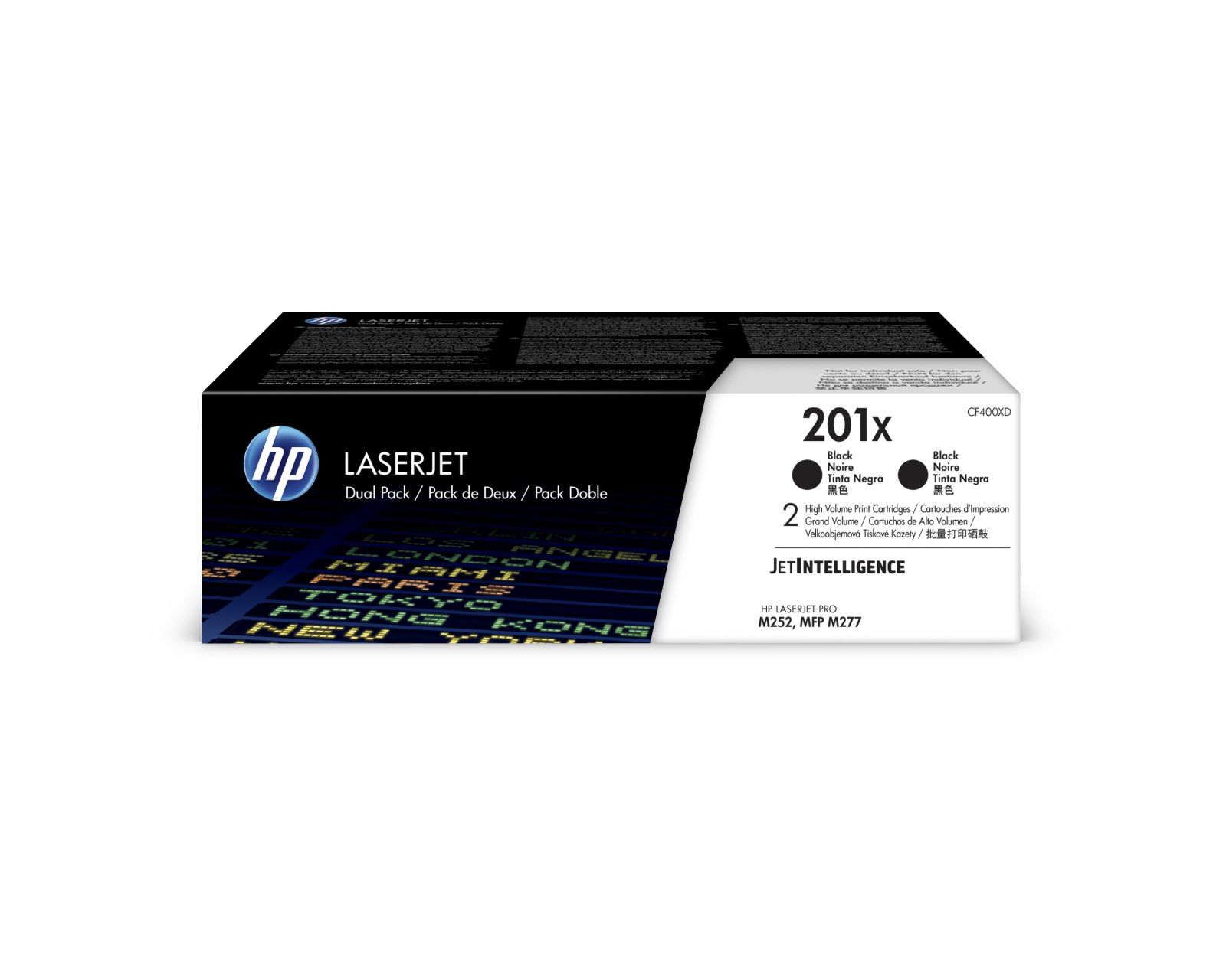 HP 201X High Capacity Black Twin Pack (CF400XD)