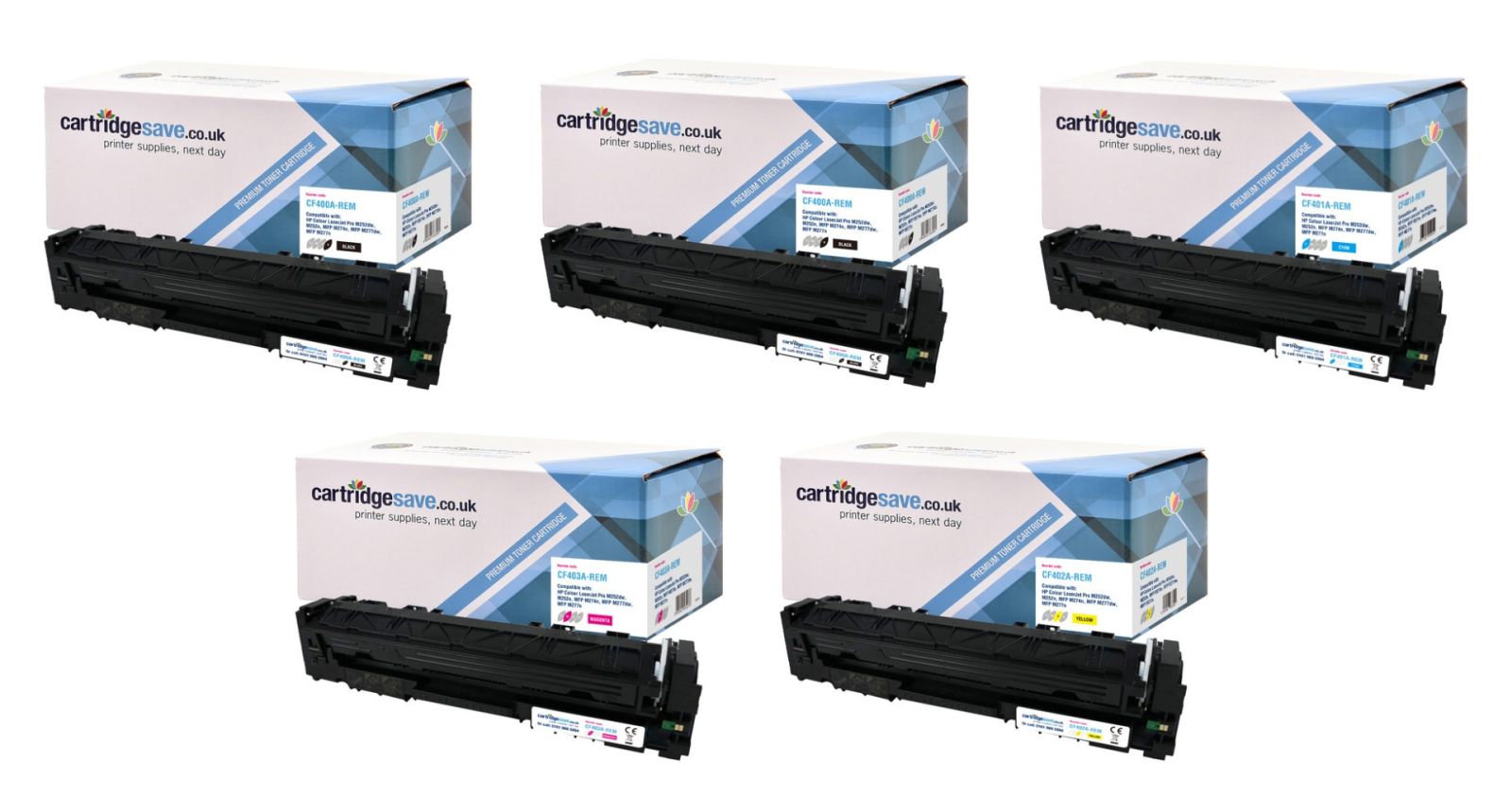 Compatible HP 201A 5 Colour Toner Cartridge Multipack