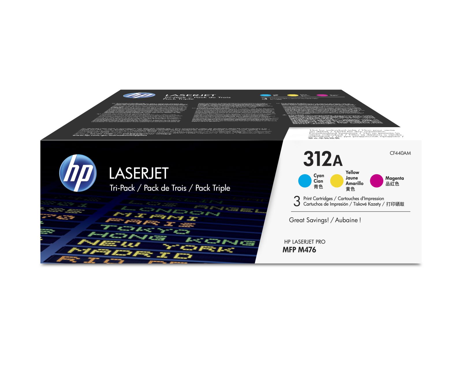 HP 312A 3 Colour Toner Cartridge Multipack - (CF440AM)