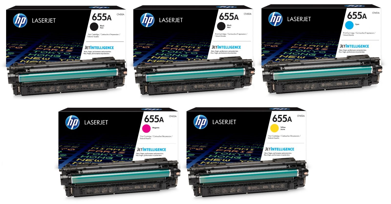 HP 655A 5 Colour Toner Cartridge Multipack