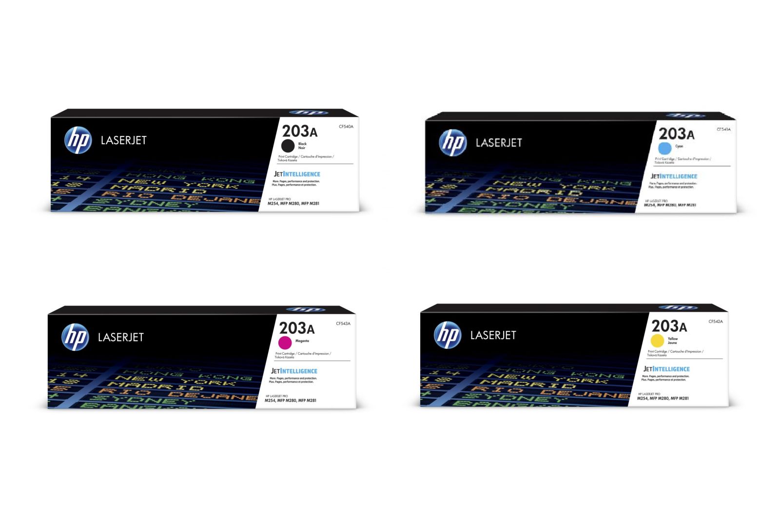 HP 203A 4 Colour Toner Cartridge Multipack