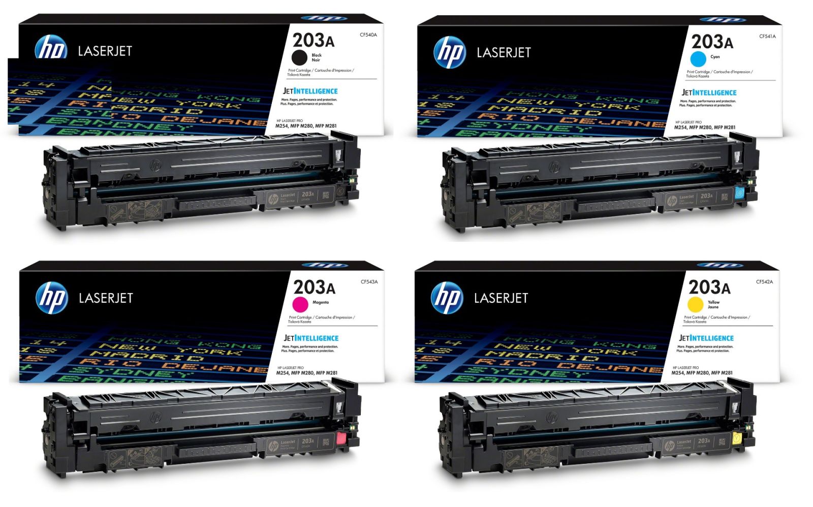 HP 203A 4 Colour Toner Cartridge Multipack