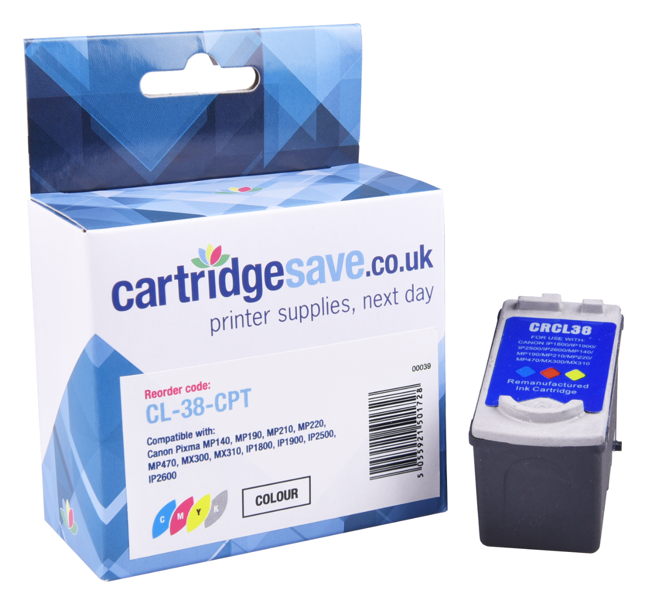 Compatible Canon CL-38 Light User Tri-Colour Printer Cartridge