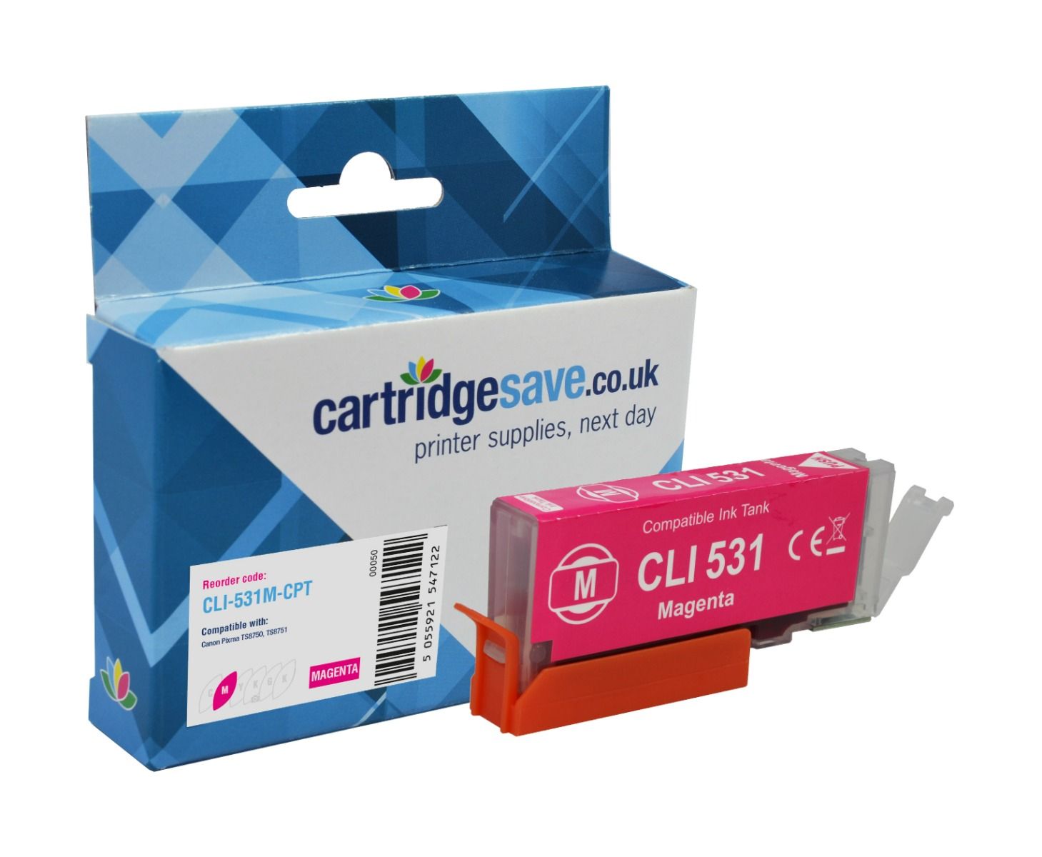 Compatible Canon CLI-531M Magenta Ink Cartridge - (6120C001)