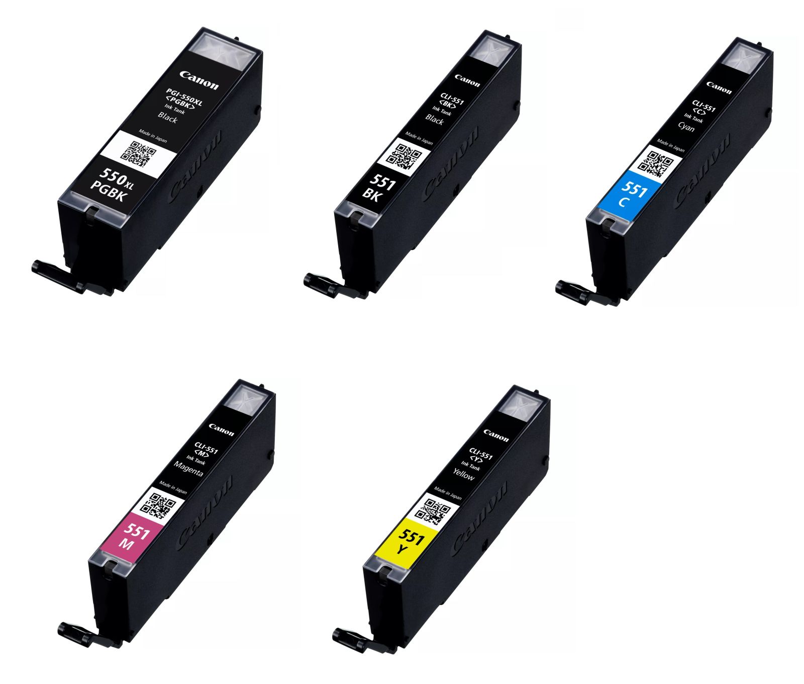 Canon PGI-550XL / CLI-551XL High Capacity 2 x Black & 3 x Colour Ink Cartridge Multipack