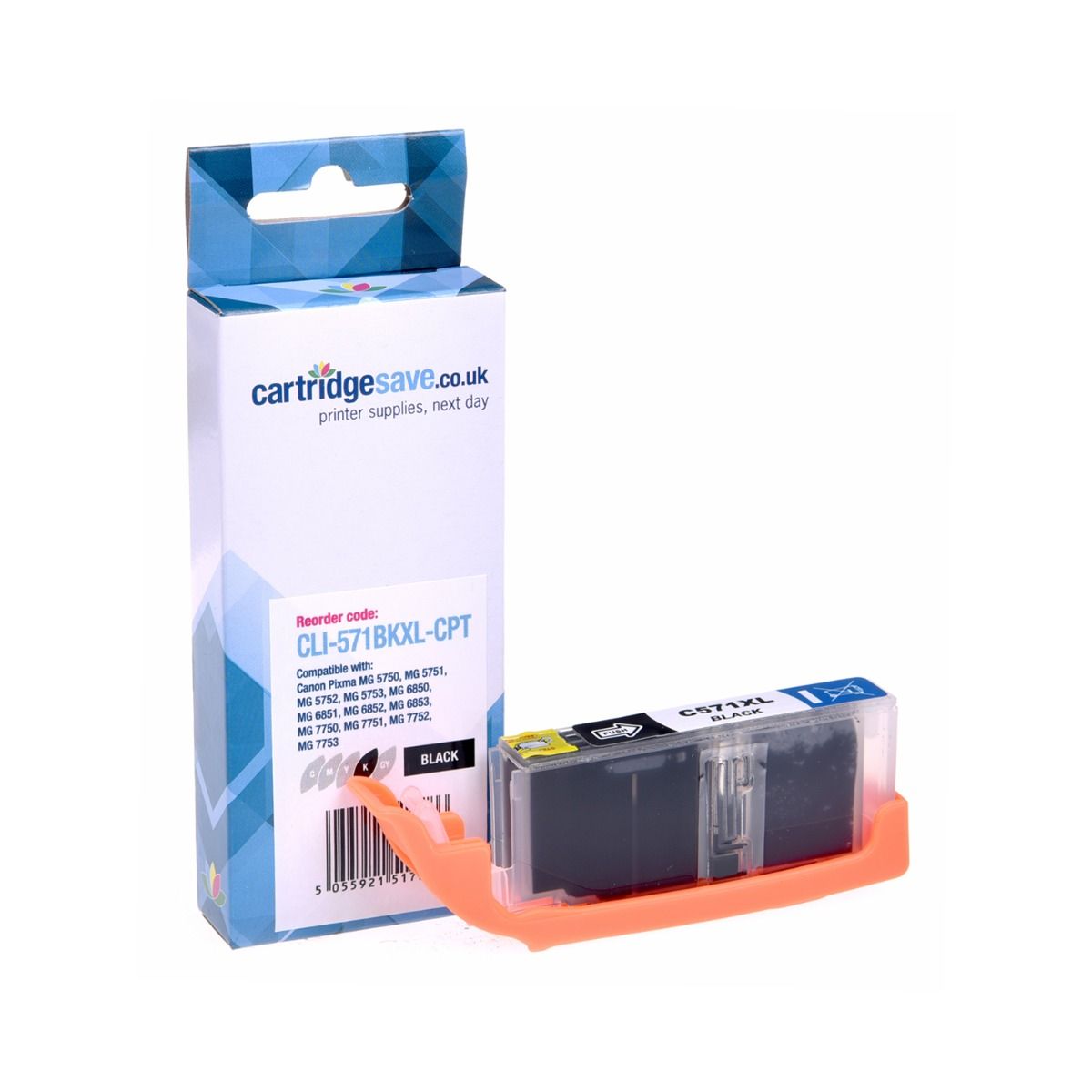 Compatible Canon CLI-571BKXL High Capacity Black Printer Cartridge - (0331C001)