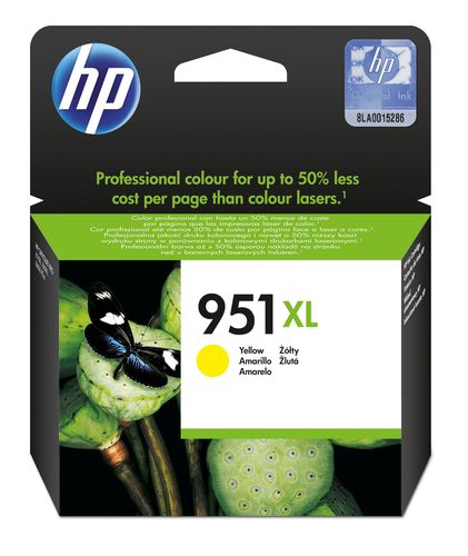 HP 951XL High Capacity Yellow Ink Cartridge - (CN048AE)