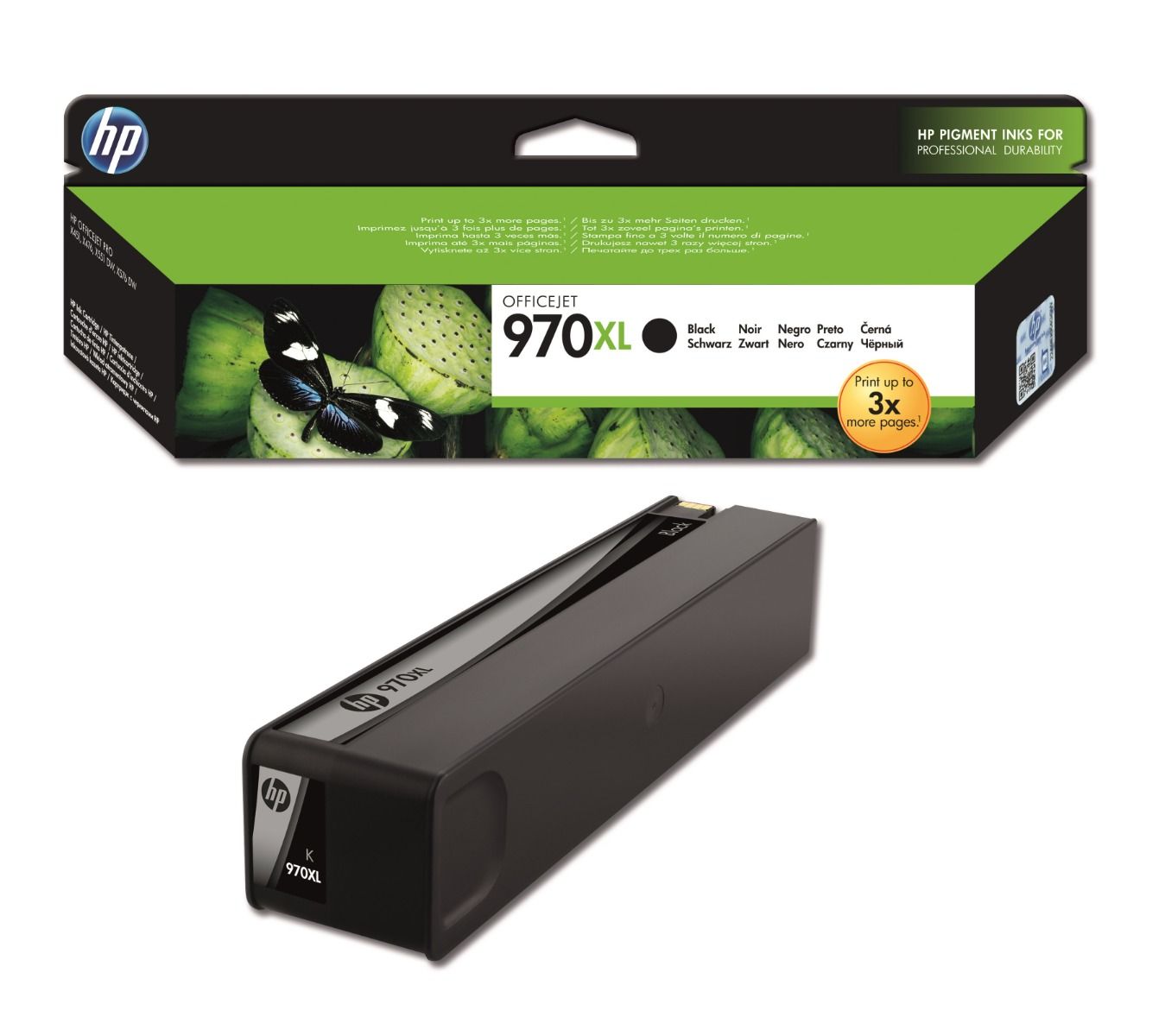 HP 970XL High Capacity Black Ink Cartridge - (CN625AE)