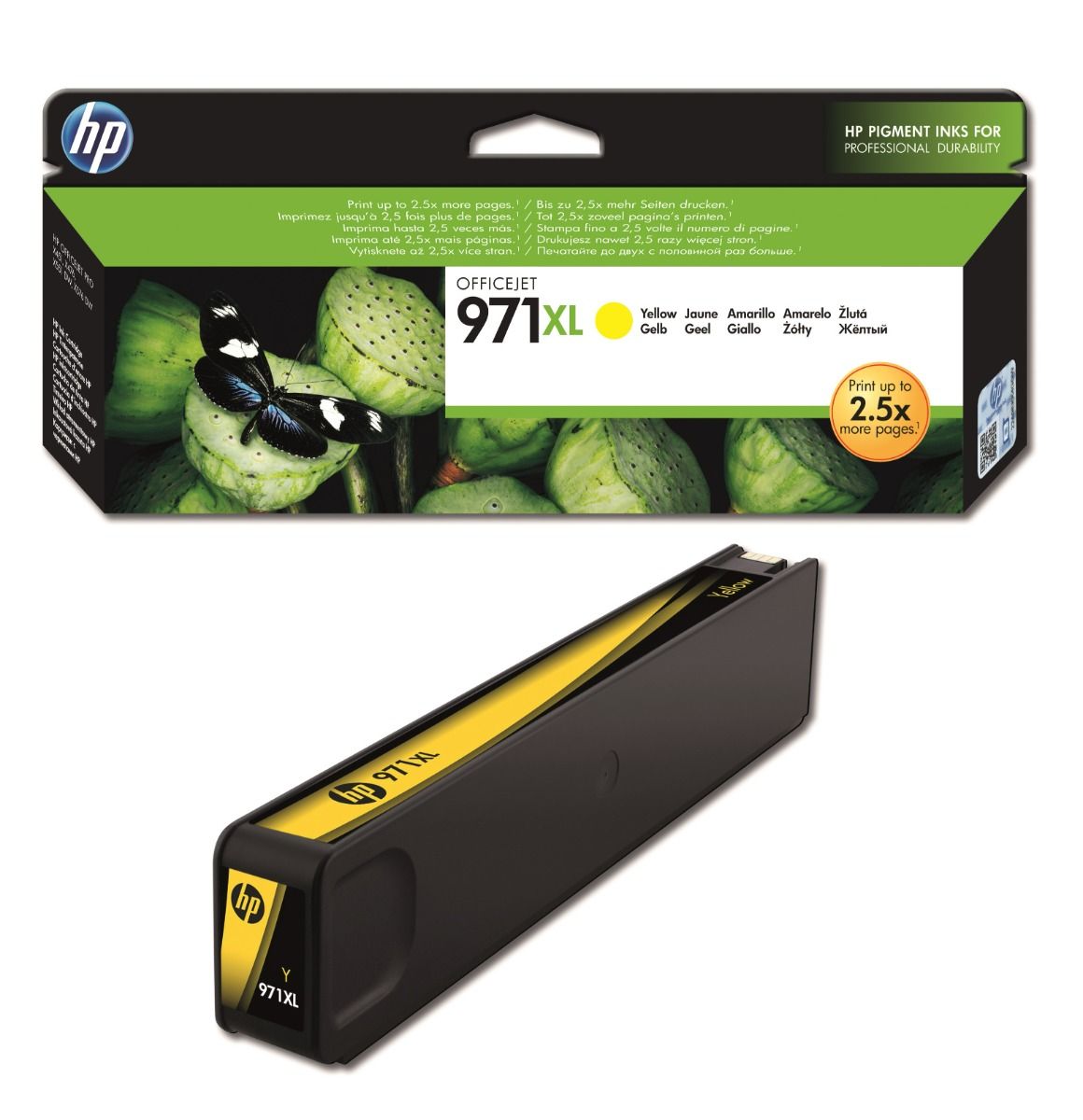 HP 971XL High Capacity Yellow Ink Cartridge - (CN628AE)