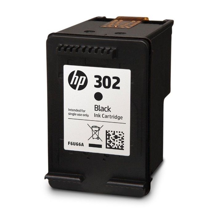 HP 302 Black Ink Cartridge - (F6U66AE)