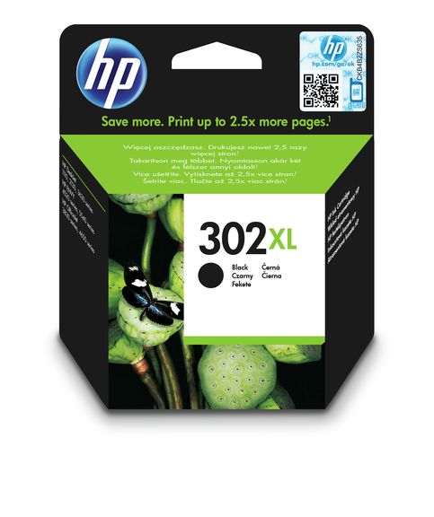 HP 302XL High Capacity Black Ink Cartridge - (F6U68AE)