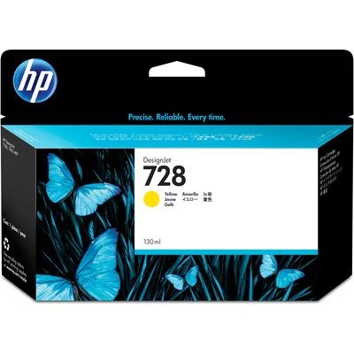 HP 728 High Capacity Yellow Ink Cartridge - (F9J65A)