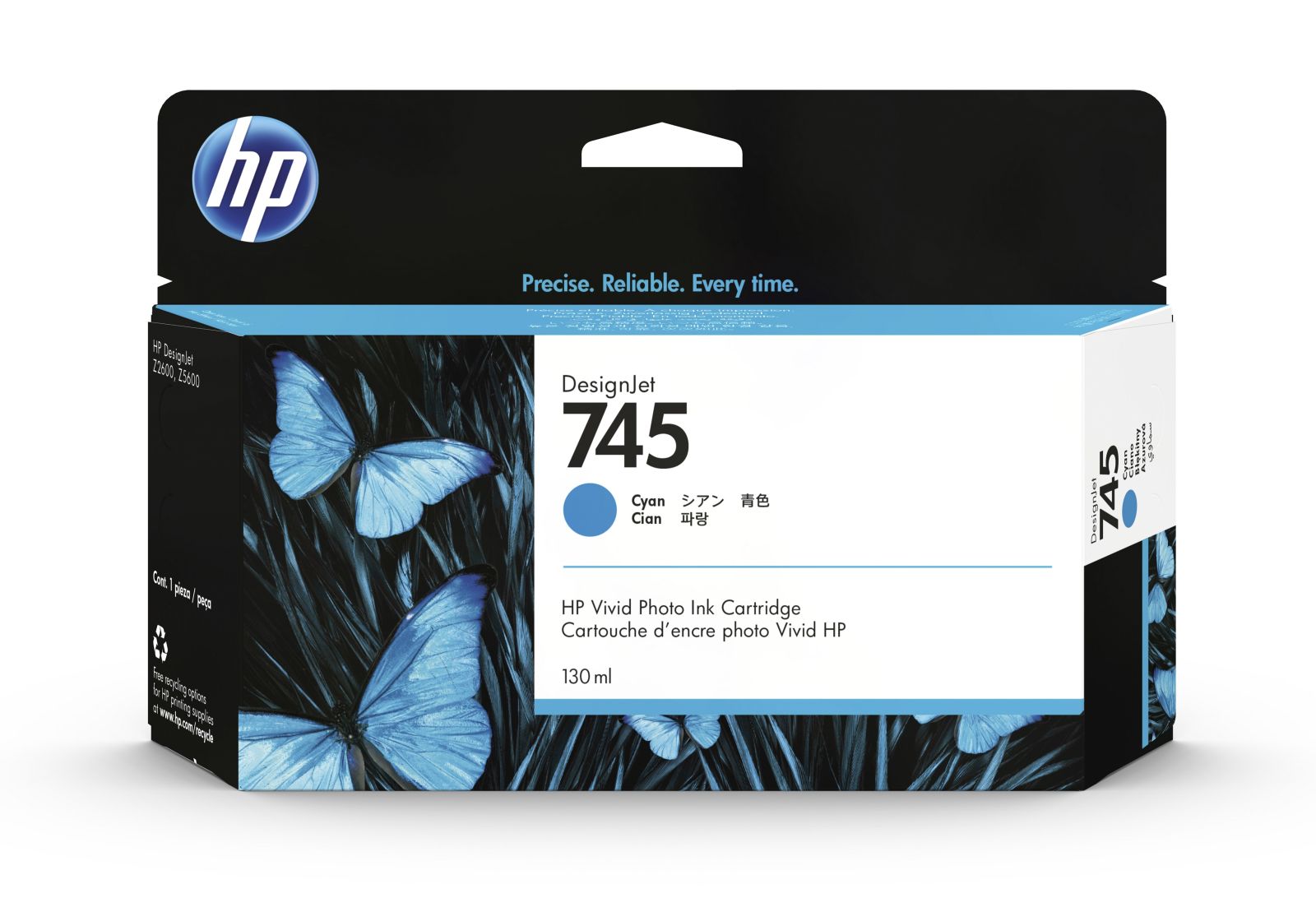 HP 745 Cyan Ink Cartridge - (F9J97A)