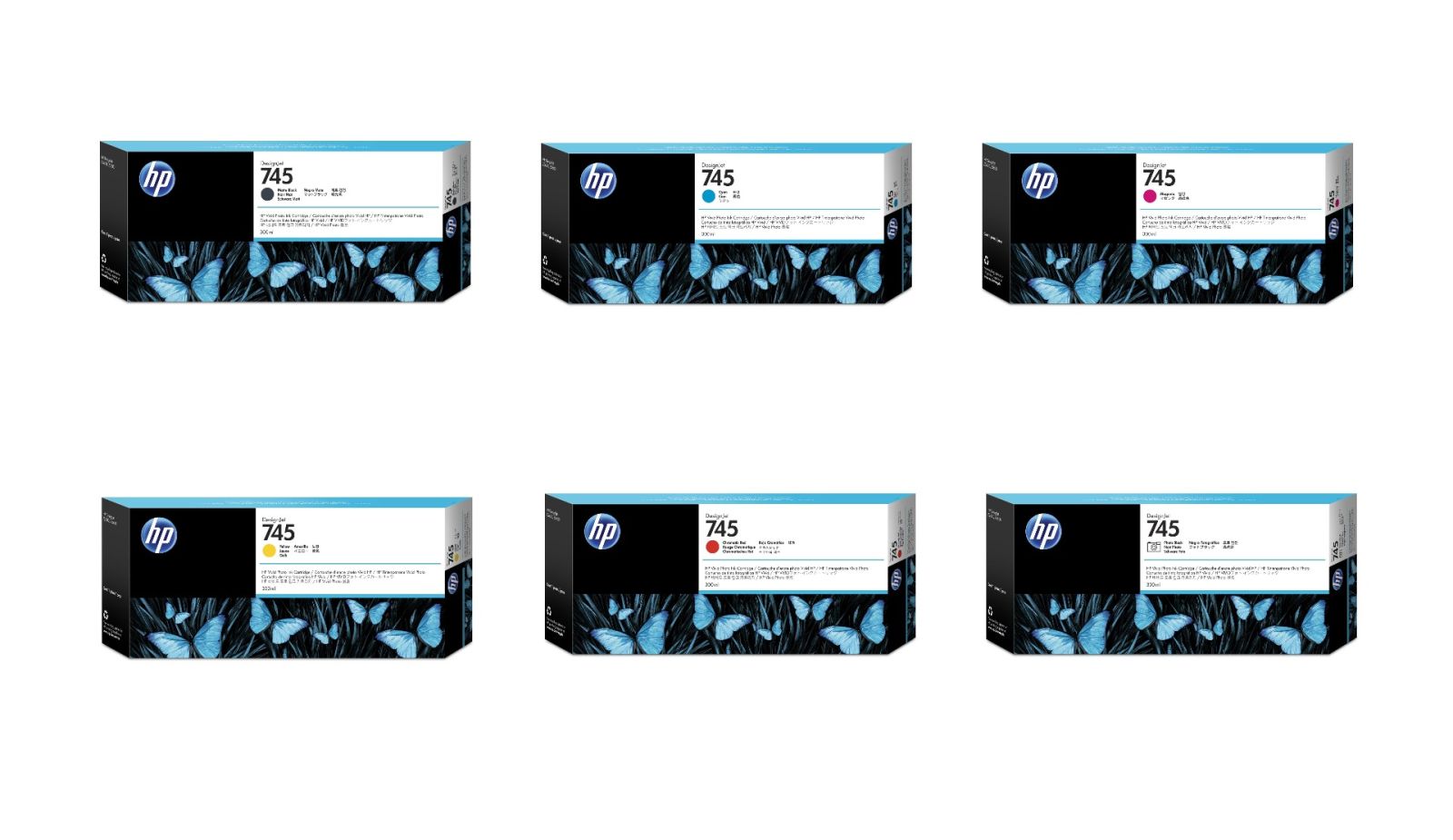 HP F9K0 6 Colour High Capacity Ink Cartridge Multipack - (745)