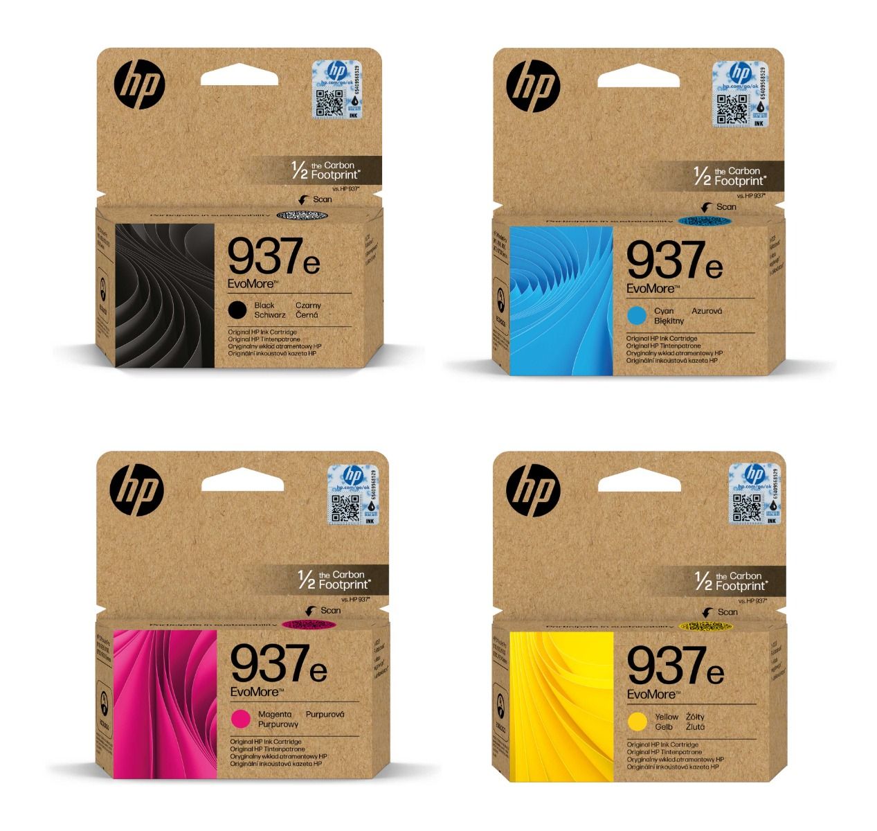 HP 937e EvoMore High Capacity 4 Colour Ink Cartridge Multipack