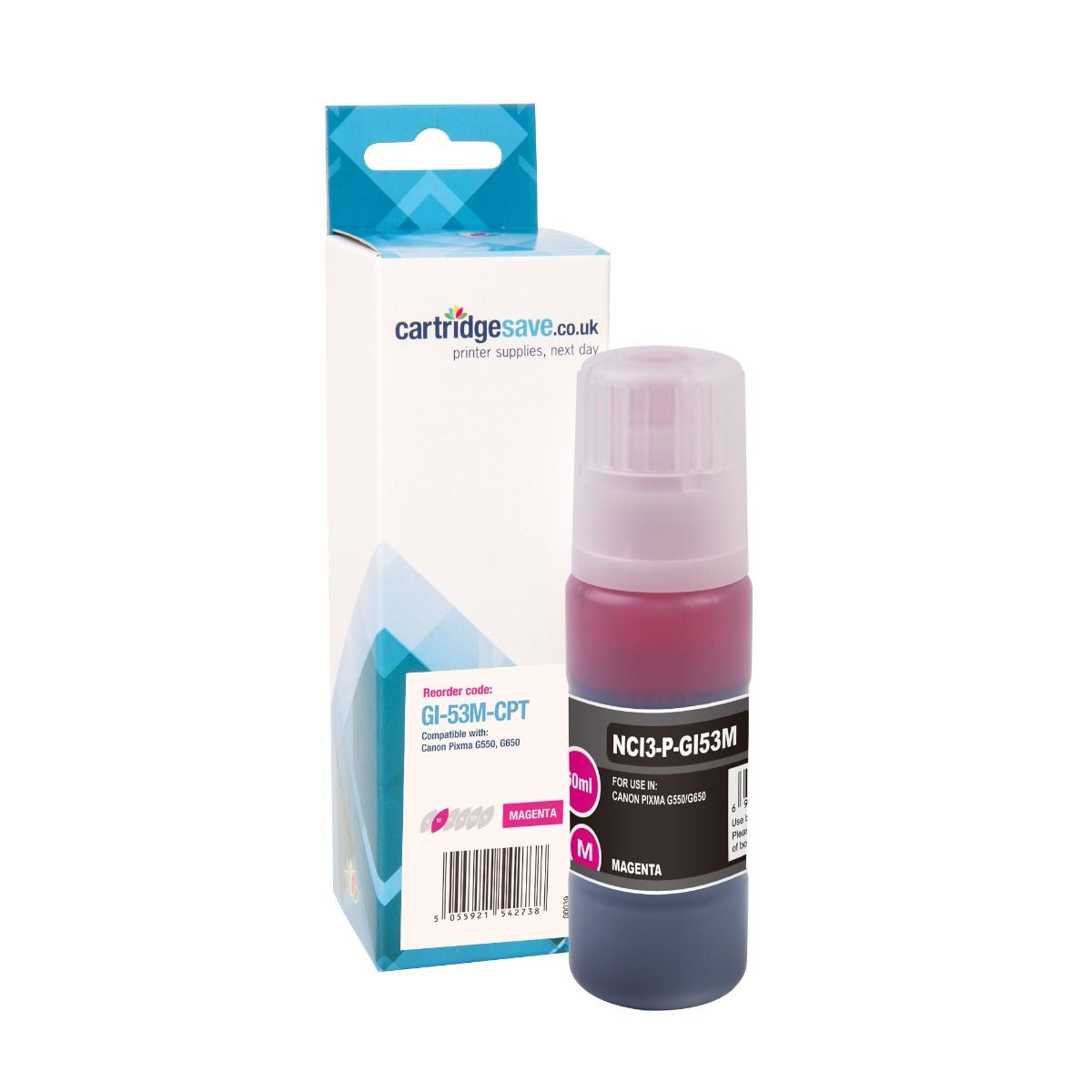 Compatible Canon GI-53M Magenta Ink Bottle - (4681C001)