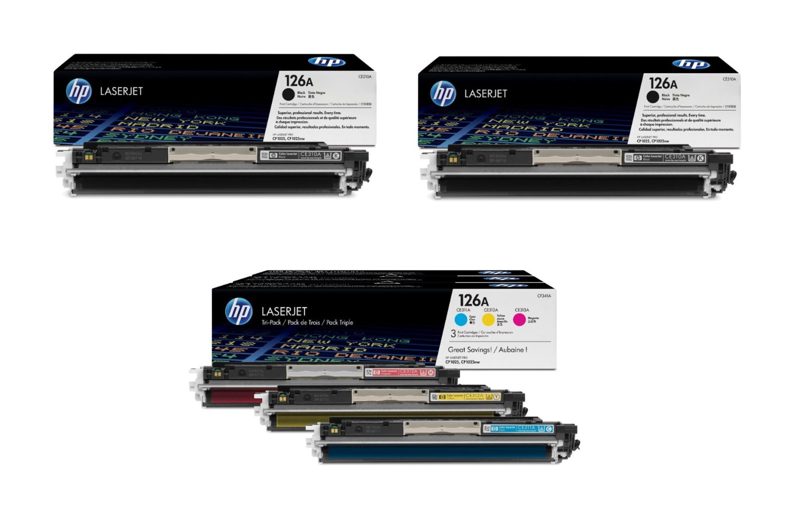 HP 126A 5 Colour Toner Cartridge Multipack - (CE310AD & CF341A)