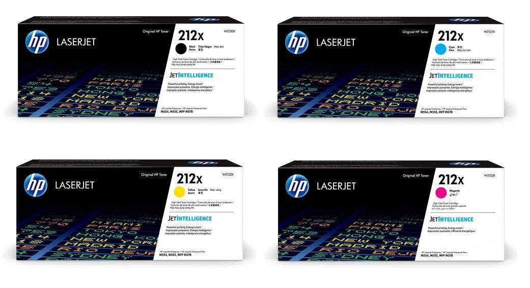 HP 212X High Capacity 4 Colour Toner Cartridge Multipack