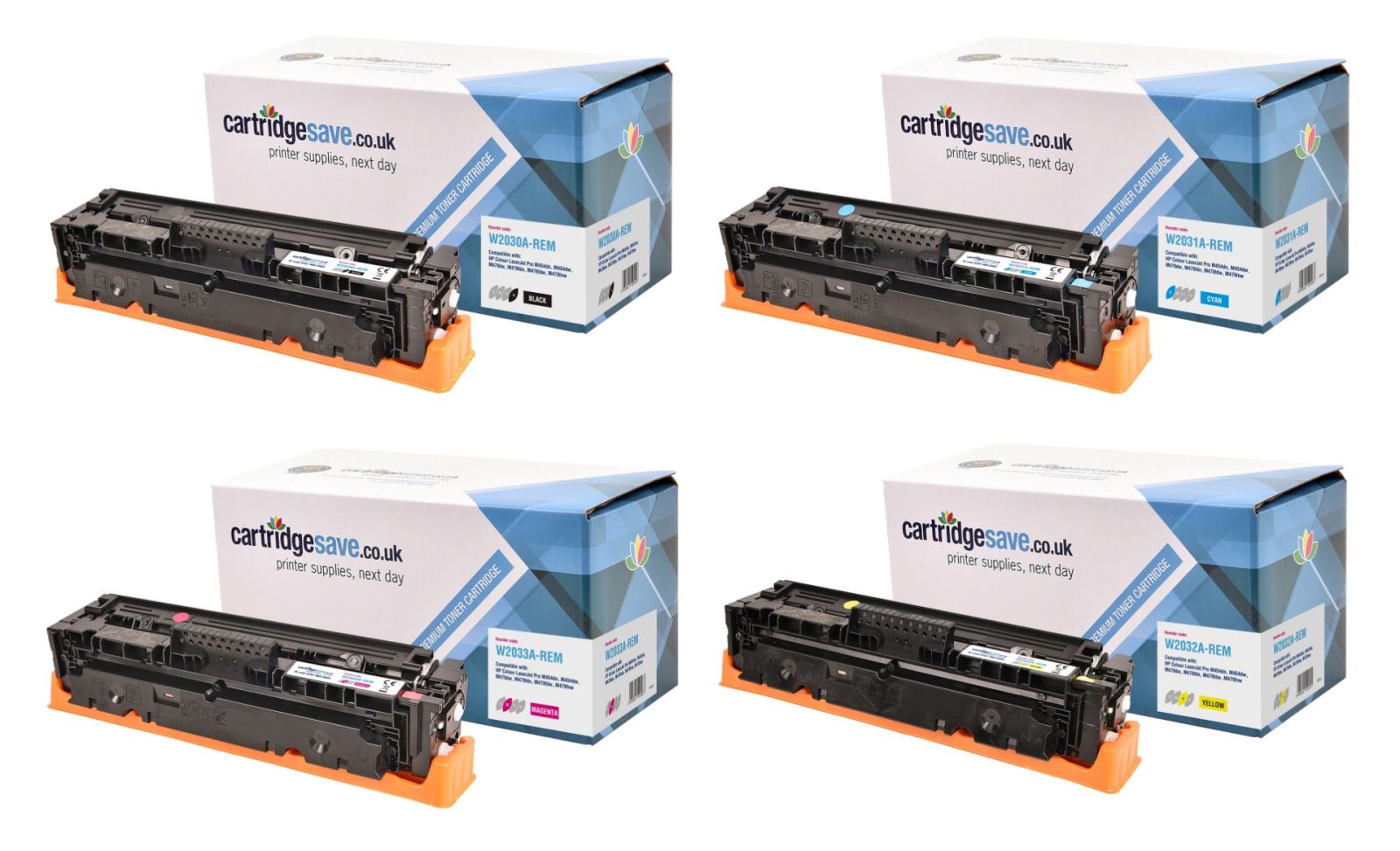 Compatible 4 Colour HP 415A Toner Cartridge Multipack (W2030A/31A/32A/33A)