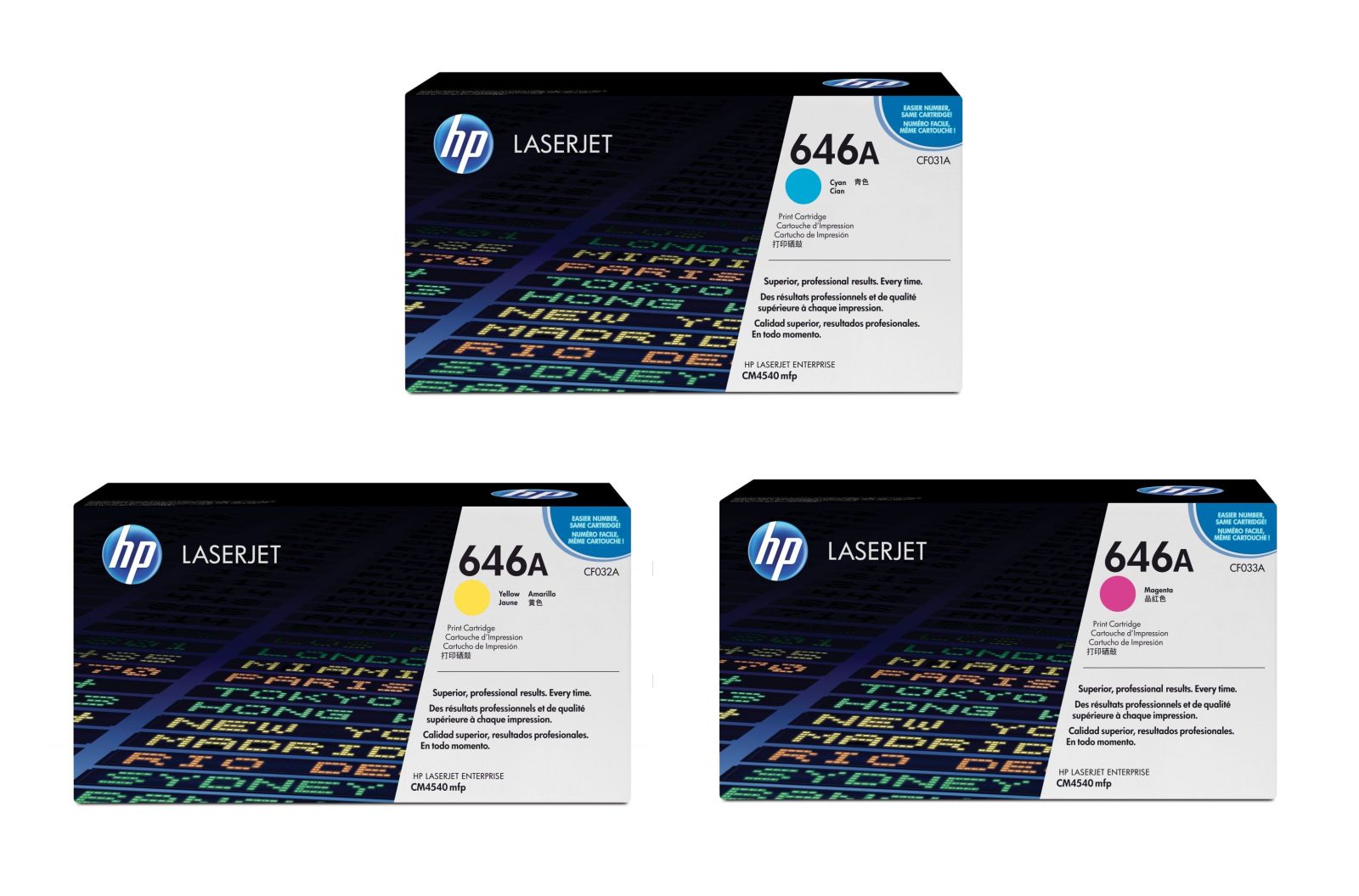 HP 646A 3 Colour Toner Cartridge Multipack