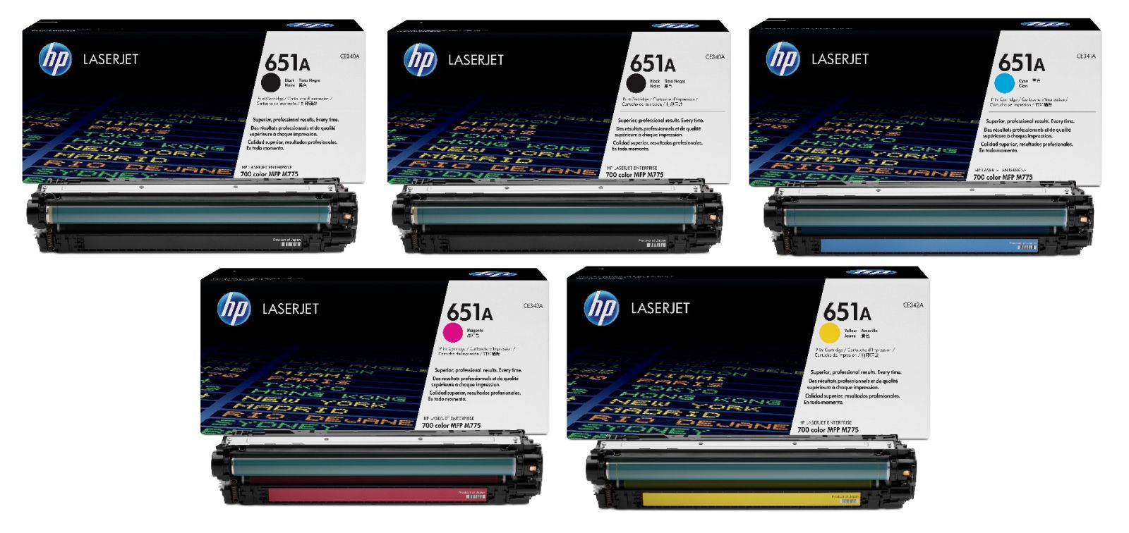 HP 651A 5 Colour Toner Cartridge Multipack