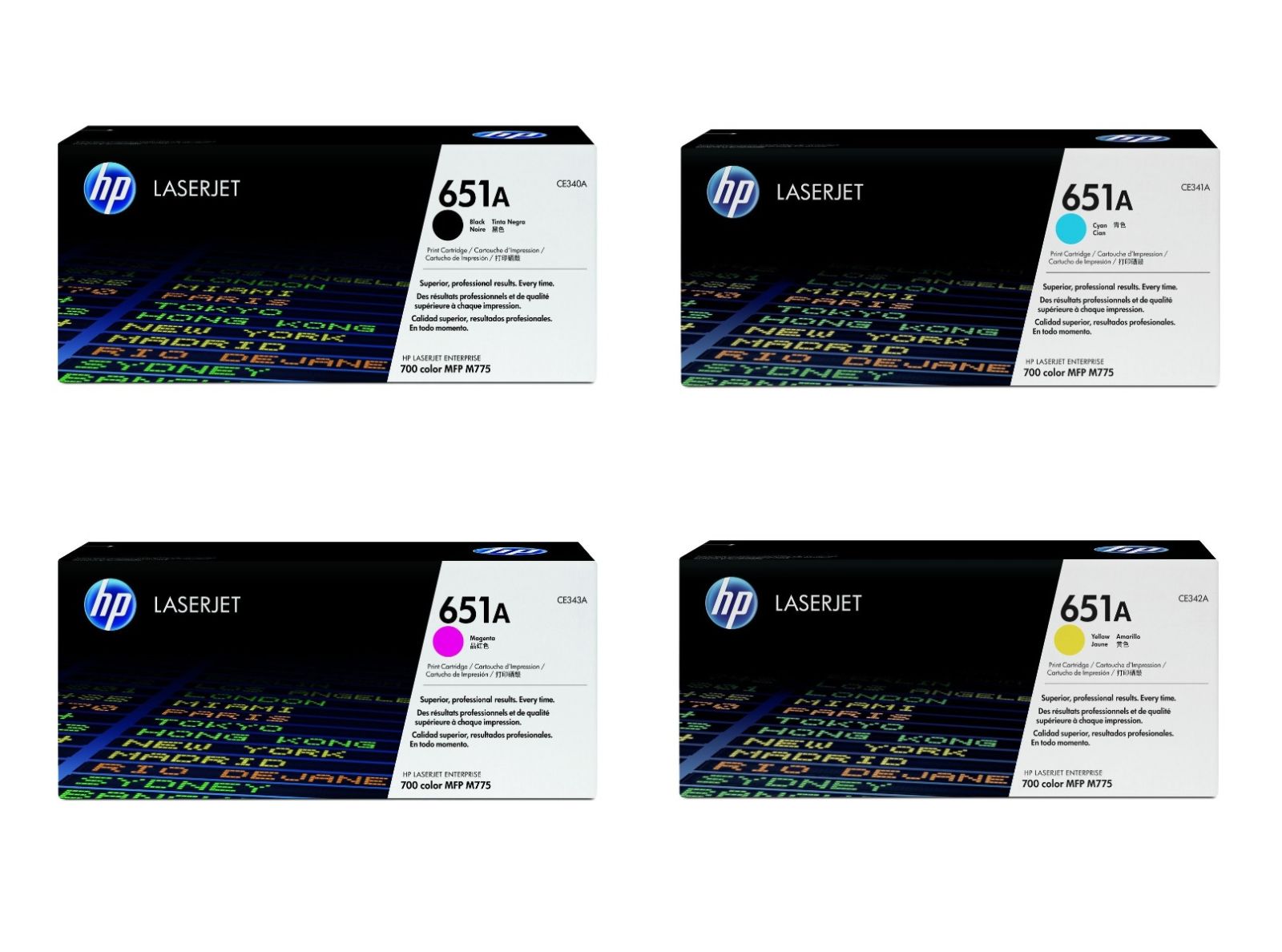 HP 651A 4 Colour Toner Cartridge Multipack