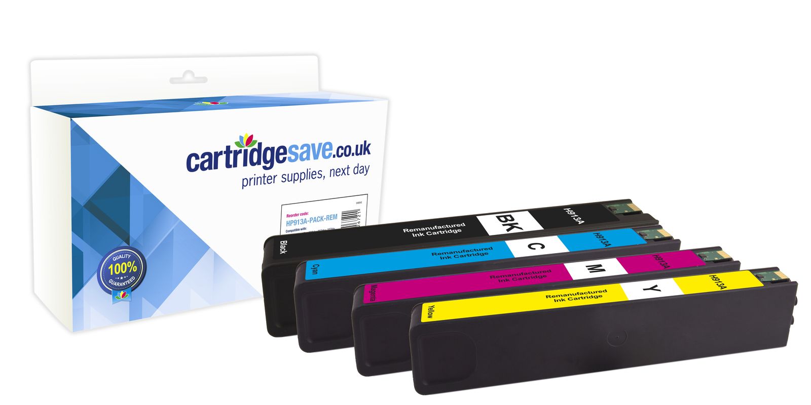 Compatible 4 Colour HP 913A Ink Cartridge Multipack