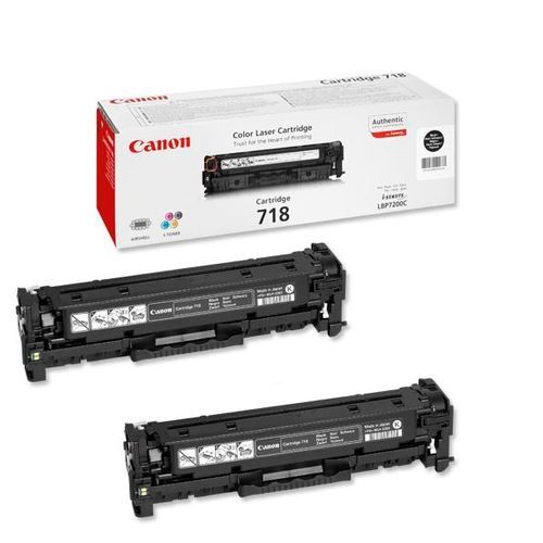 Canon 718 Black Toner Cartridge Twin Pack - (2662B005AA)