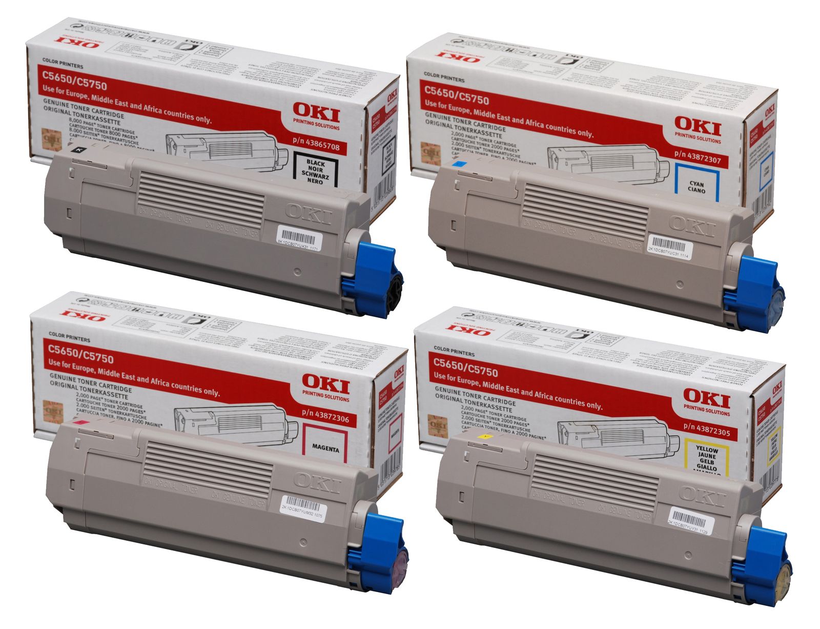 Oki 4387230 4 Colour Toner Cartridge Multipack