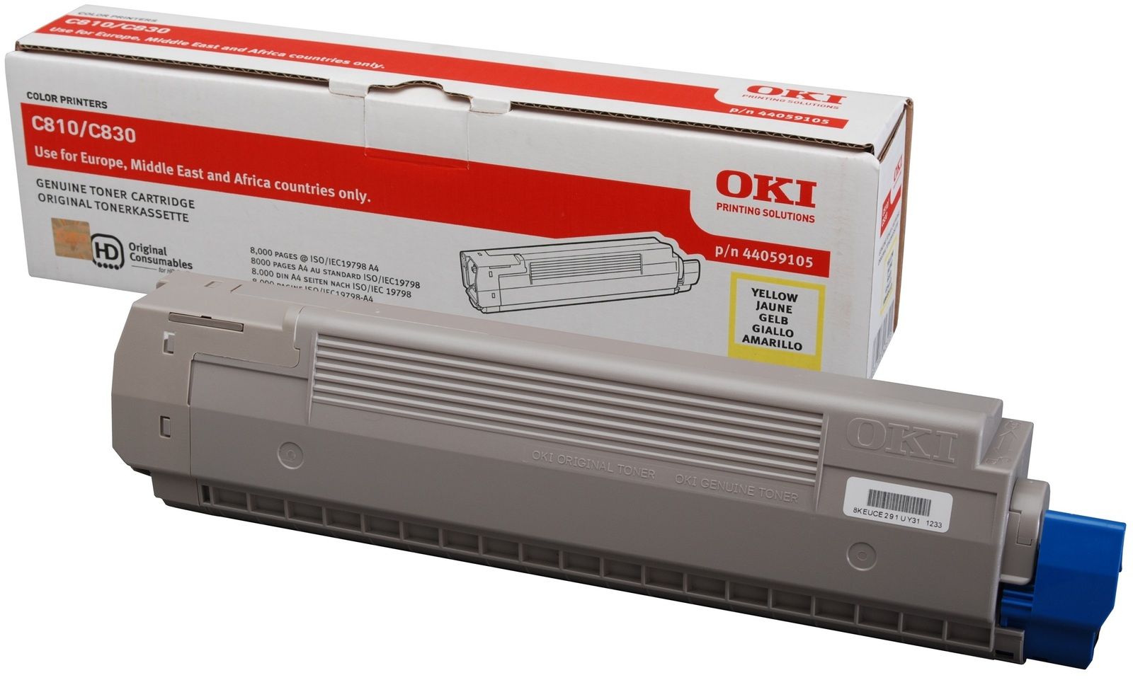 OKI 44059105 Yellow Toner Cartridge