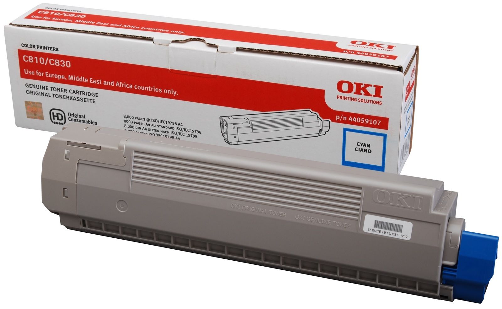 OKI 44059107 Cyan Toner Cartridge