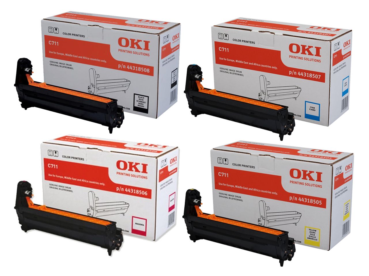 Oki 4431850 4 Colour Image Drum Multipack