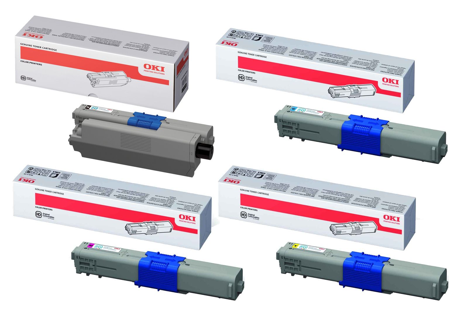 Oki 4446972 High Capacity 4 Colour Toner Cartridge Multipack