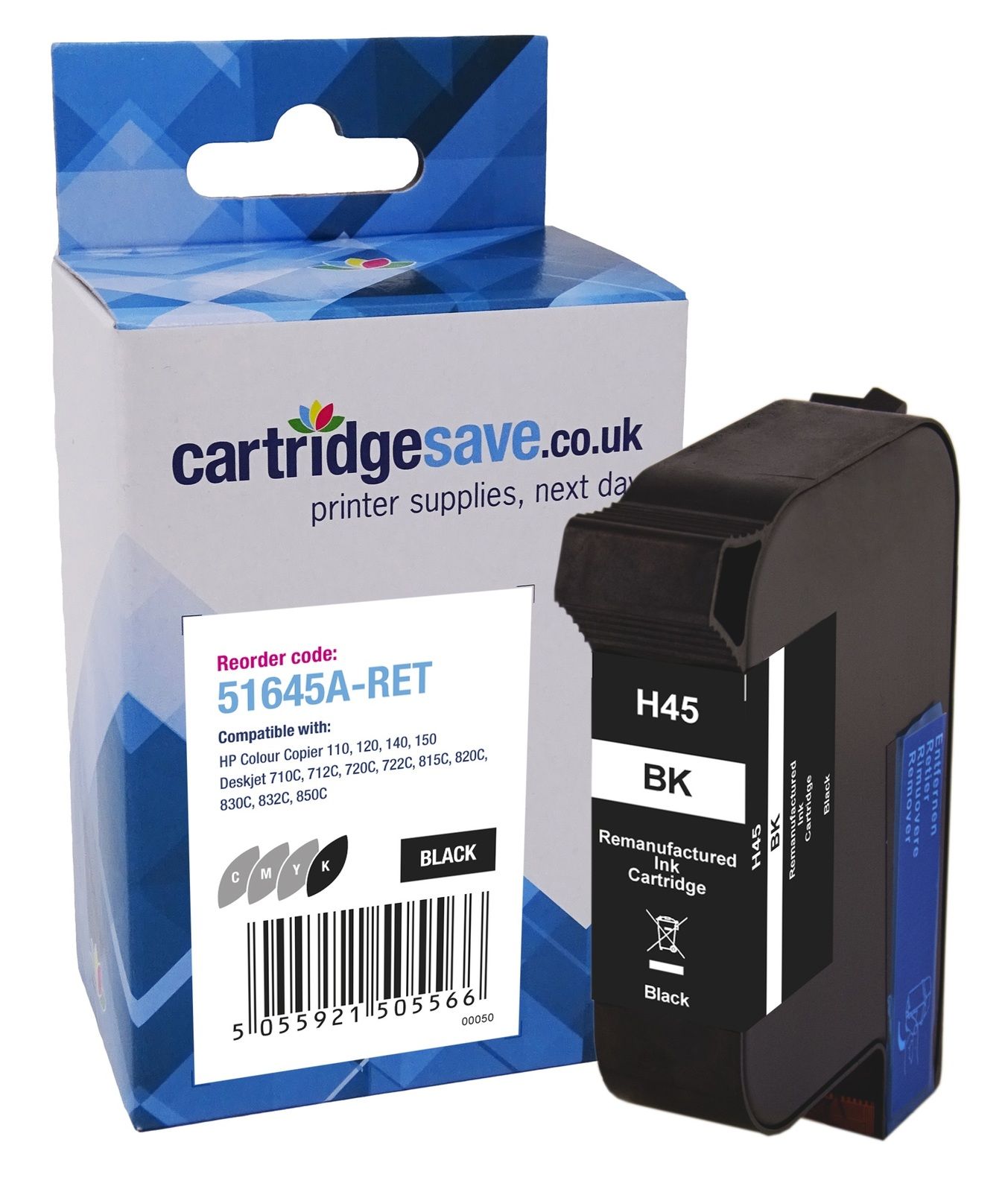 Compatible HP 45 High Capacity Black Printer Cartridge - (51645AE)