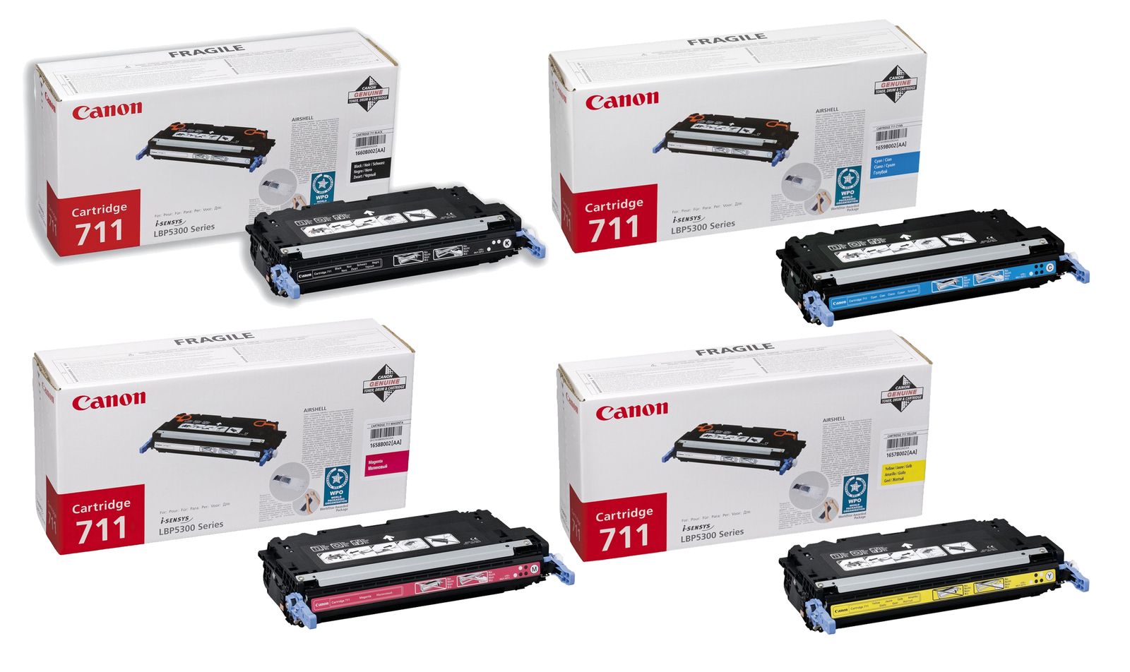 Canon 711 4 Colour Toner Cartridge Multipack