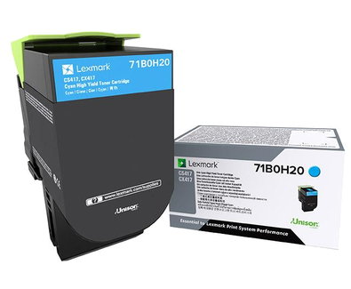 Lexmark 71B0H20 High Capacity Cyan Toner Cartridge