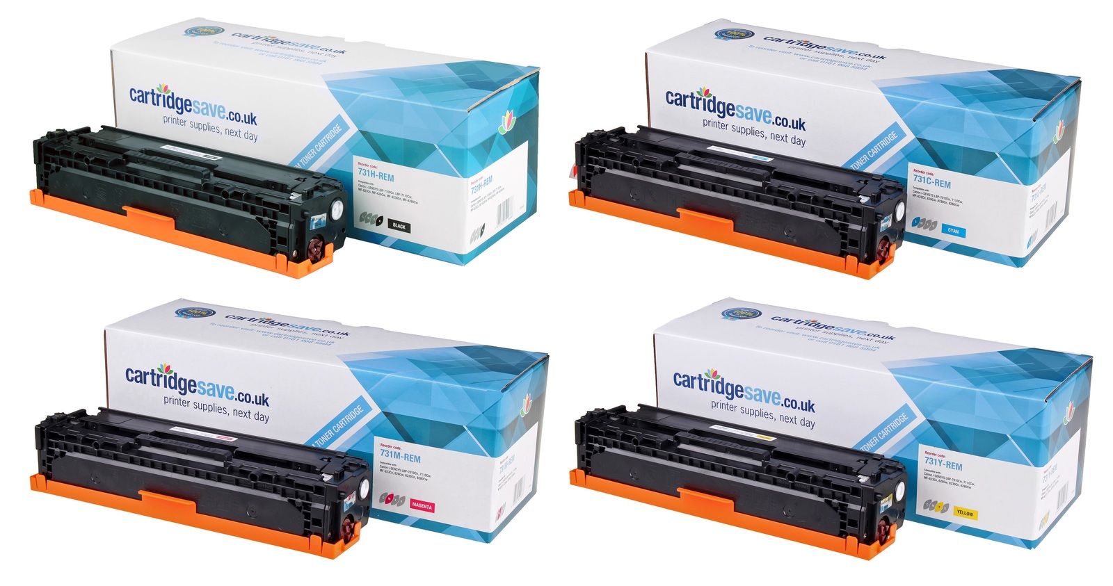 Compatible Canon 731 4 Colour Toner Cartridge Multipack