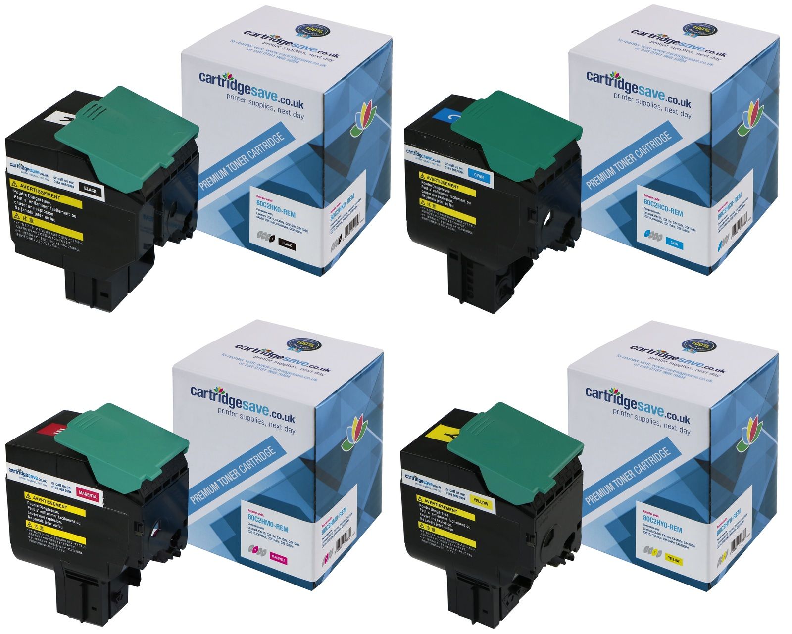 Compatible Lexmark 802H 4 Colour High Capacity Toner Cartridge Multipack