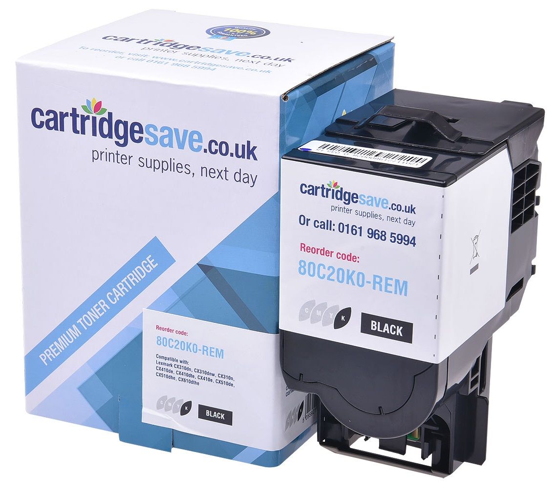 Compatible Lexmark 802K Black Toner Cartridge - (80C20K0)