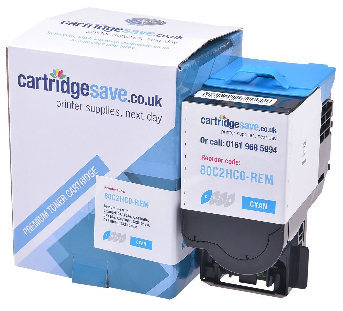 Compatible Lexmark 802HC High Capacity Cyan Toner Cartridge - (80C2HC0)