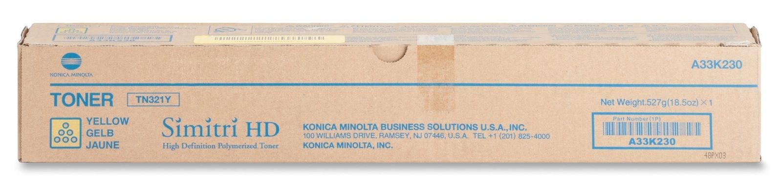 Konica Minolta TN321Y Yellow Toner Cartridge - (A33K250)