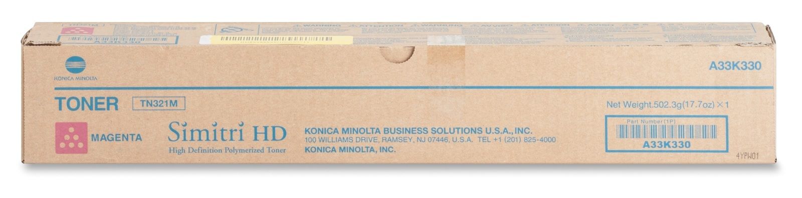 Konica Minolta TN321M Magenta Toner Cartridge - (A33K350)