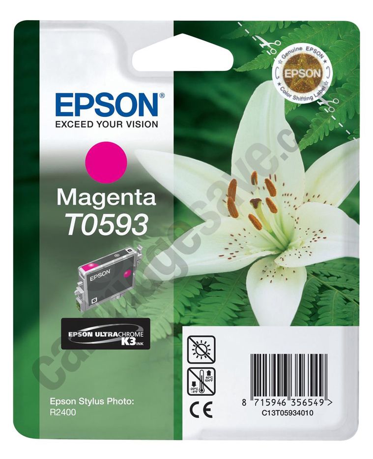 Epson T0593 Magenta Ink Cartridge - (C13T059340 Lily)