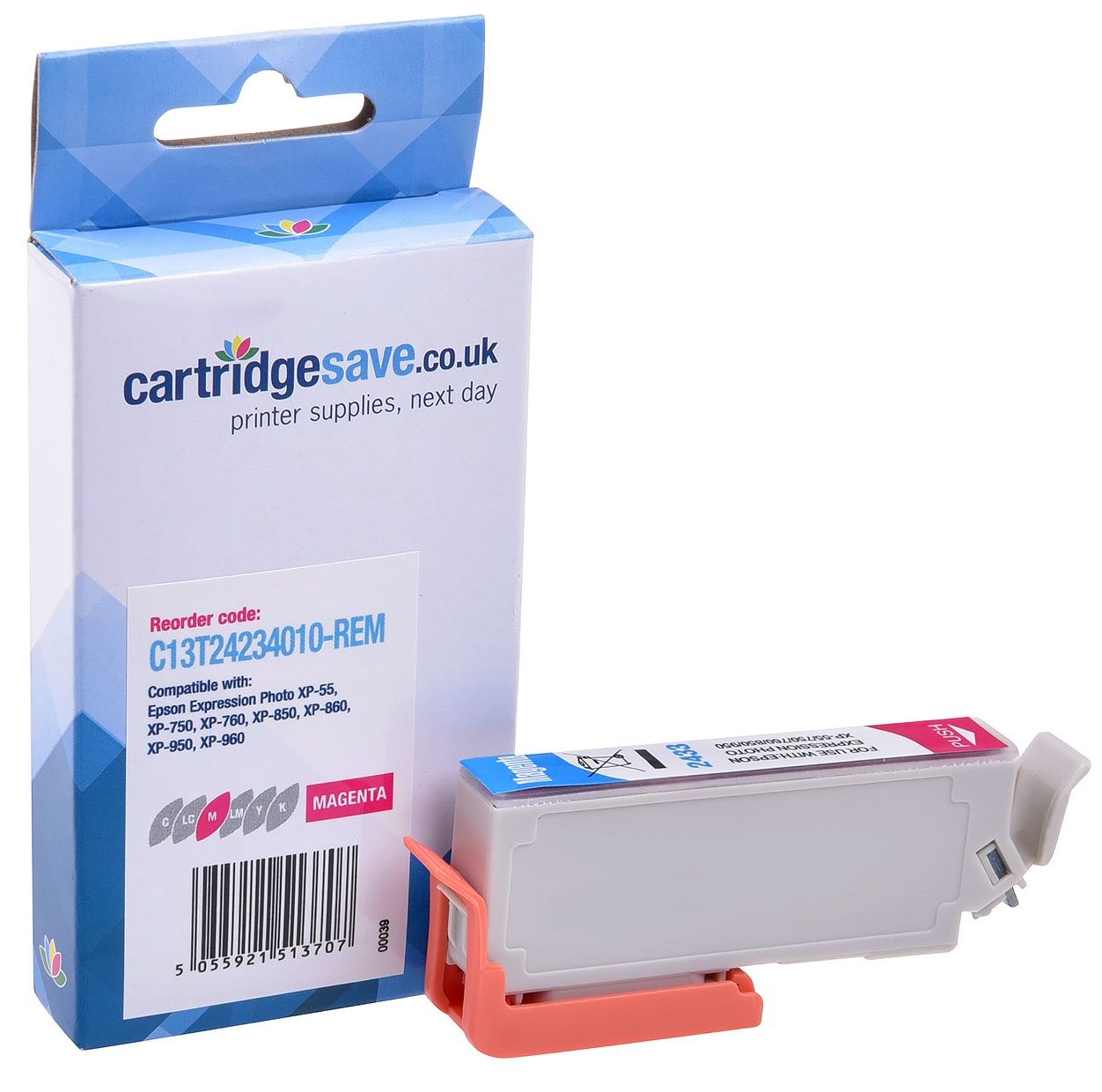 Compatible Epson 24 Magenta Ink Cartridge - (T2423 Elephant)