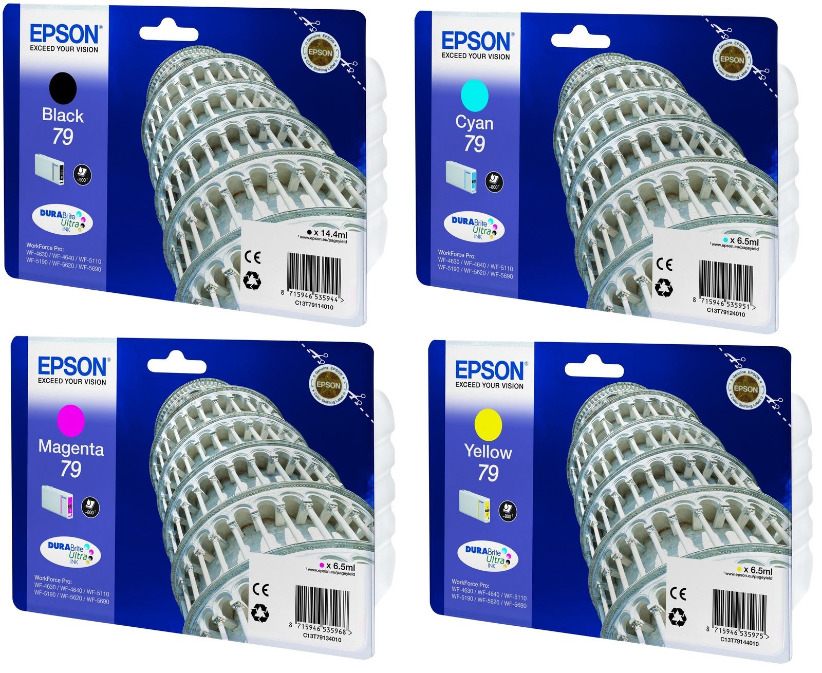 Epson 79 4 Colour Ink Cartridge Multipack - (Tower of Pisa)