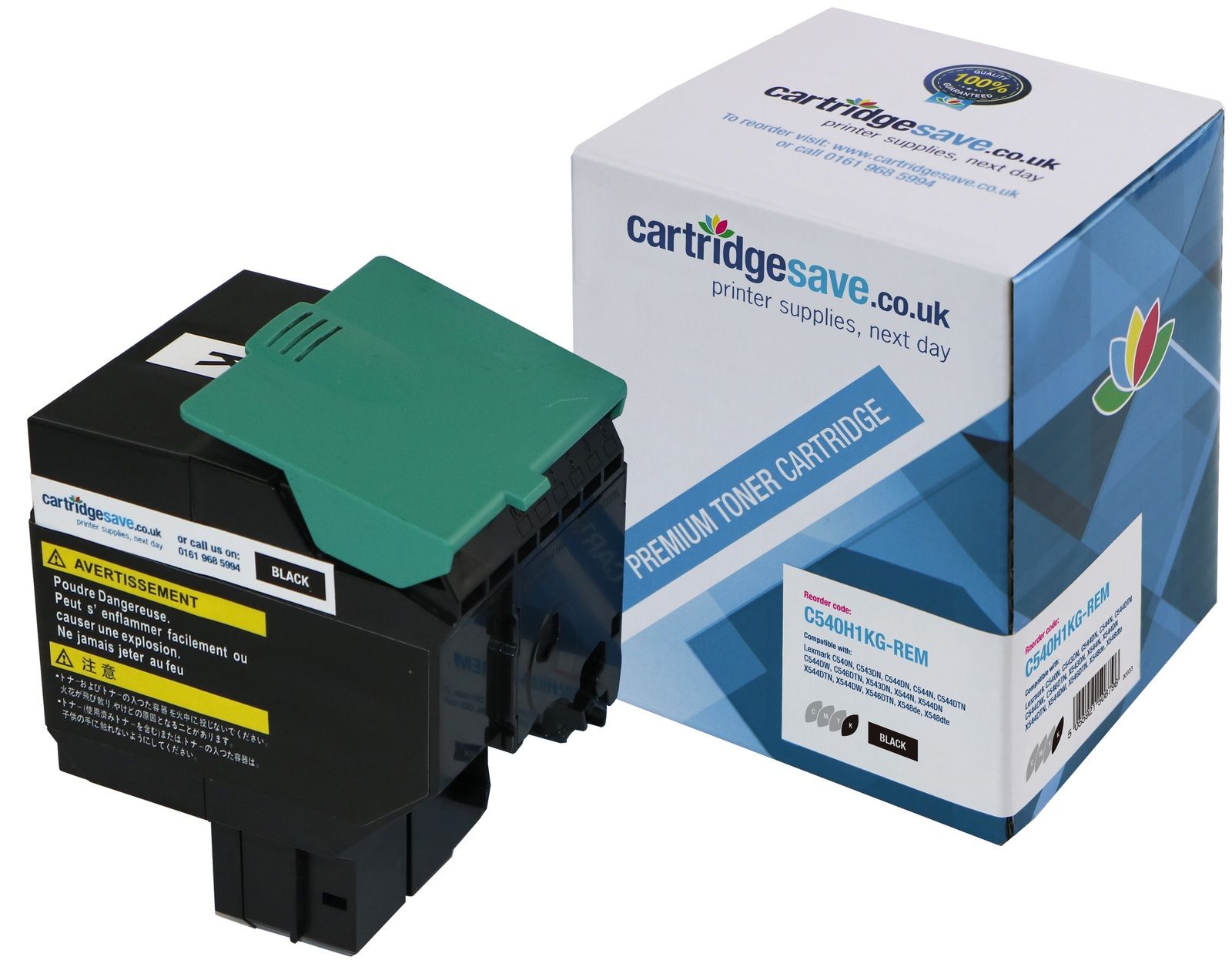 Compatible Lexmark C540H1KG High Capacity Black Toner Cartridge