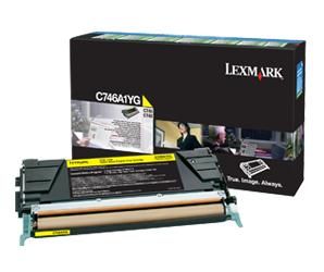 Lexmark C746A1YG Yellow Return Program Toner Cartridge - (0C746A1YG)